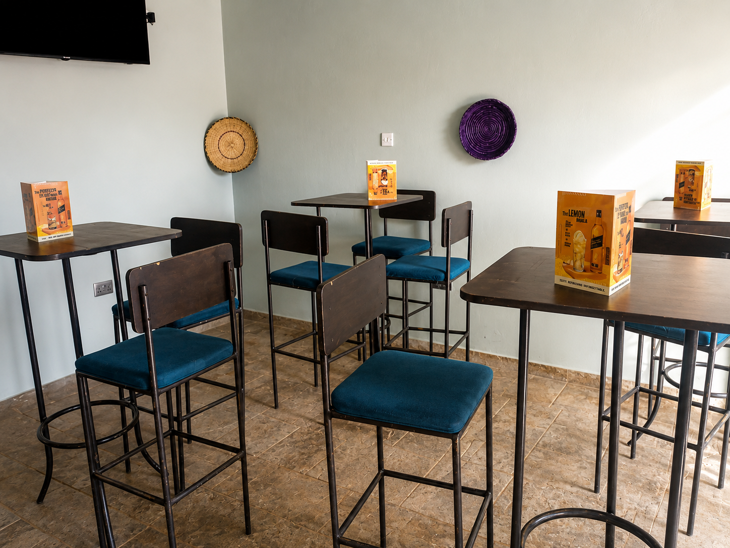 Tables prepared for guests